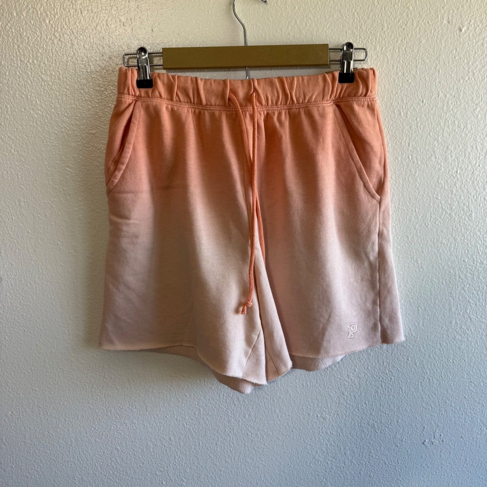 NEW VS PINK Medium Pink White Ombré Dad Sweat Shorts Loungewear Relaxed Comfort